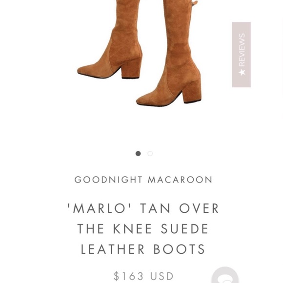 Newđź’•Goodnight Macaroon OTK boots Marlo Tan | Sz 7.5 - Picture 3 of 11